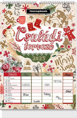 Falinaptr B4 Spirl Csaldi Tervez Scrapbook Style 2025